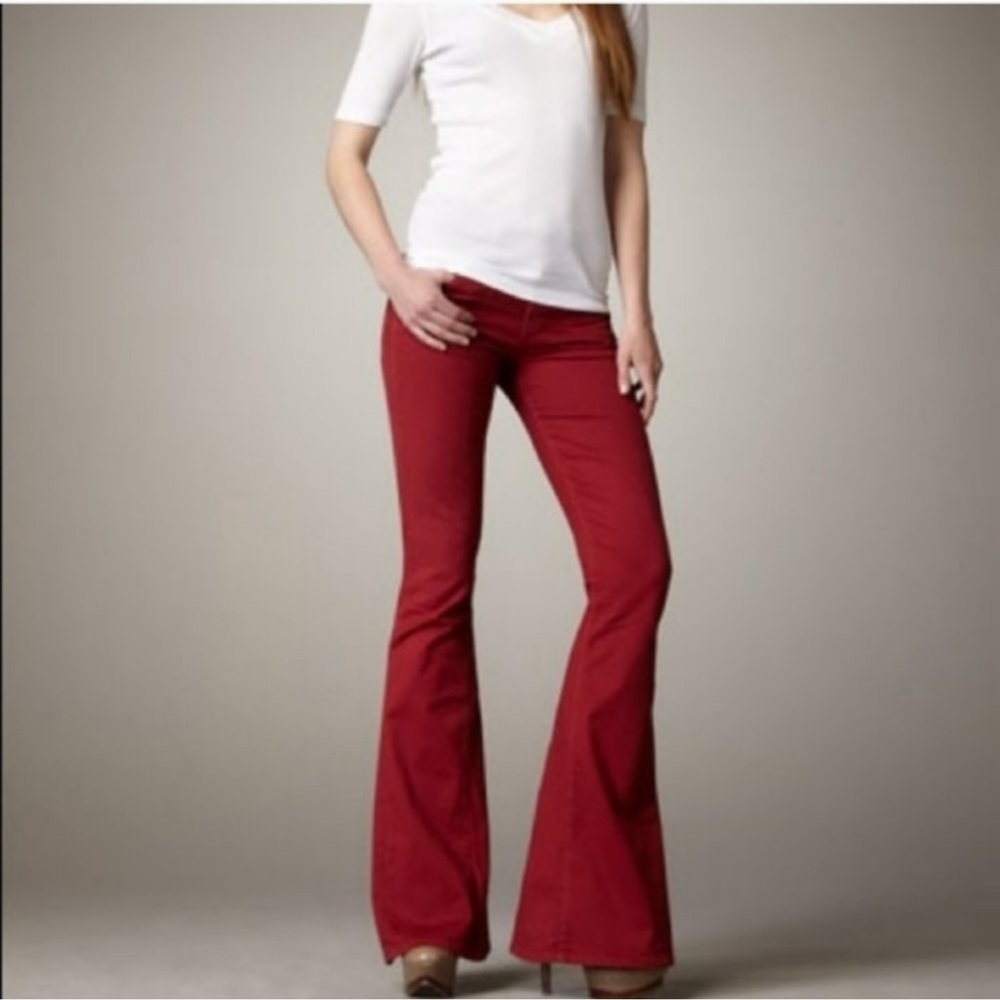 Citizens Of Humanity Angie Super Flare Bell Bottom Jeans In Crimson